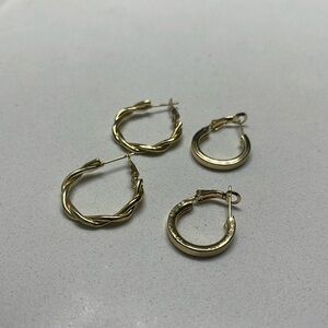 Bohemian Gold & Pearl Earring Set 💛 Lot 3